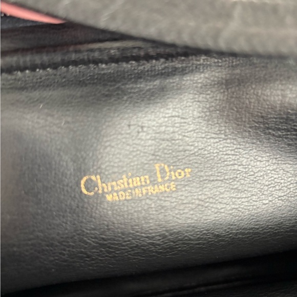 Vintage Christian Dior Black Leather Shoulder Bag – Made in France - Picture 7 of 11
